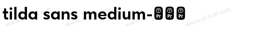 tilda sans medium字体转换